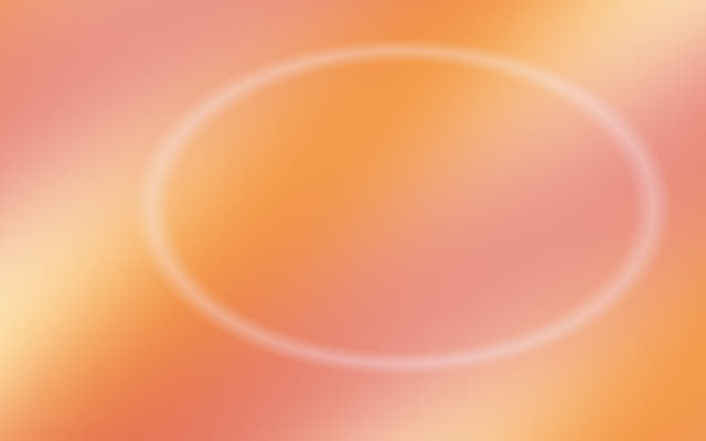 Curved citrus, coral, and cream bands
