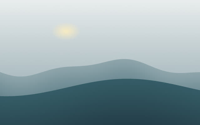 Cool coastal layers disappearing into silver fog
