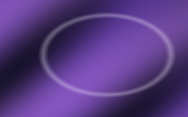 Violet and indigo rings crossing a dark field